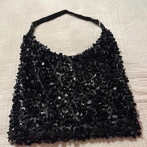 Black sequined purse NWOT